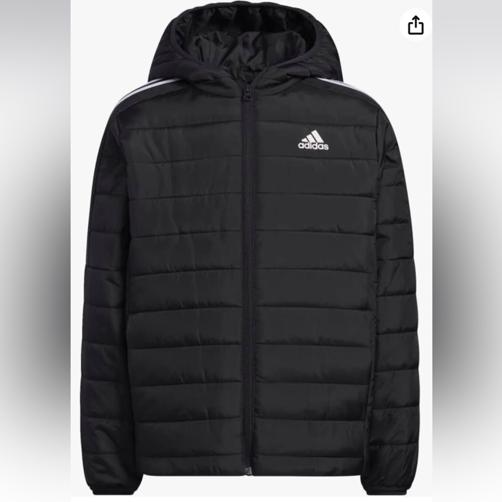 UNISEX Adidas Black Puffer Jacket - Picture 13 of 13